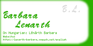 barbara lenarth business card