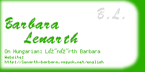 barbara lenarth business card